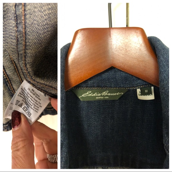 VINTAGE EDDIE BAUER DENIM JACKET - Picture 3 of 4
